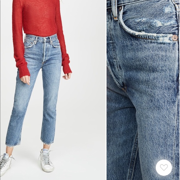 AGOLDE - Riley High Rise Straight Crop Jeans - Picture 2 of 3